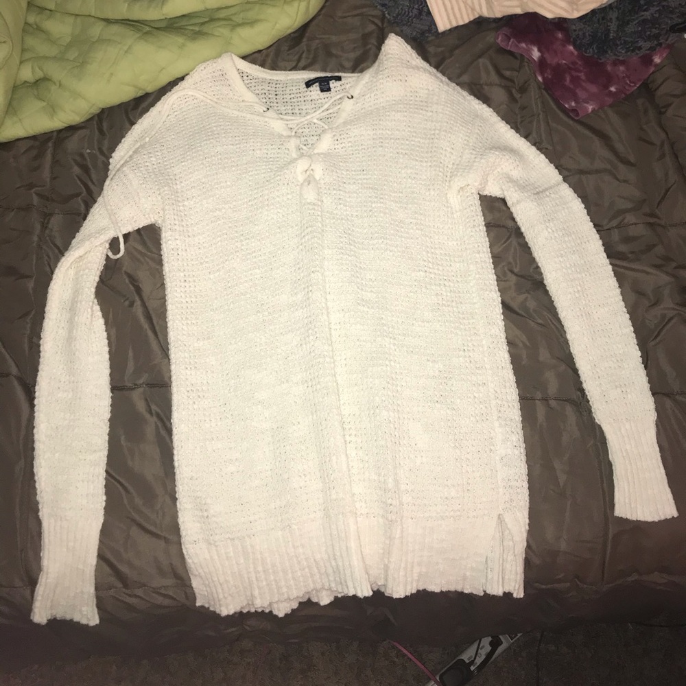 american eagle lace sweater